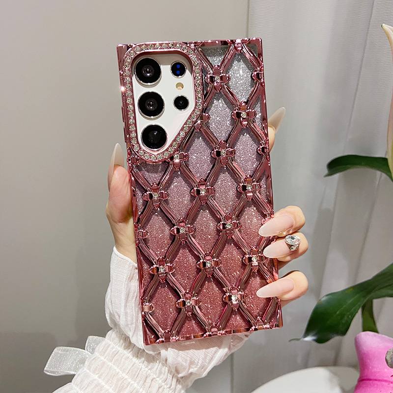 Luxury Glitter Soft Diamond Flowers Stone Protective Cover for Samsung