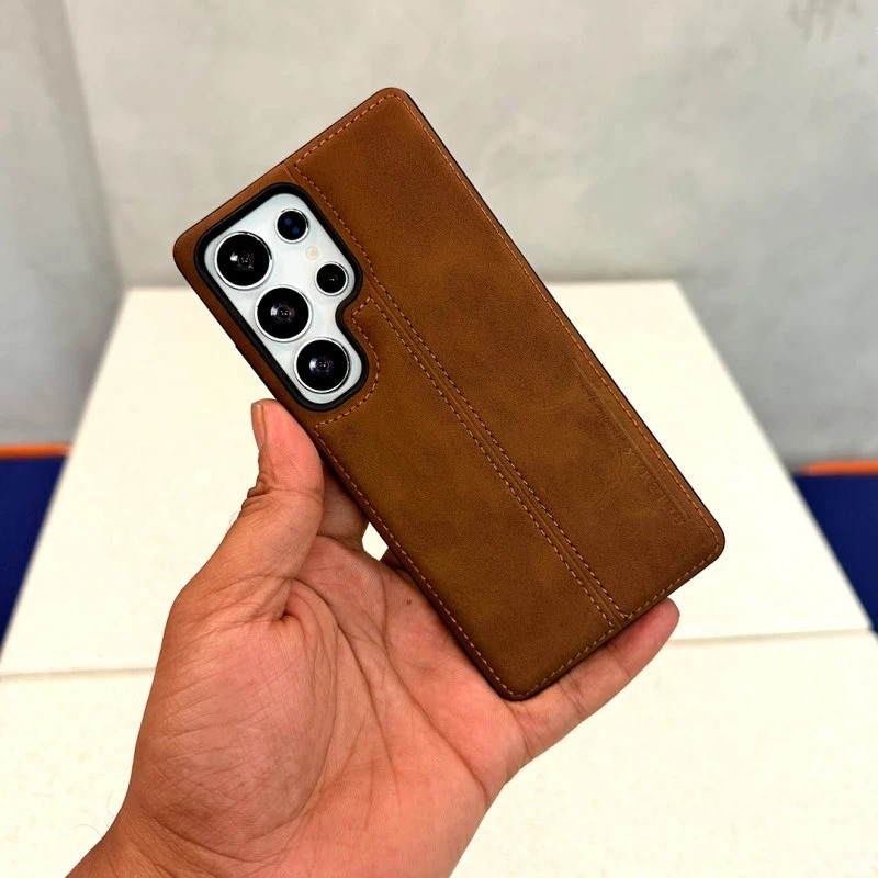 Luxury Vintage PU Leather Case For Samsung