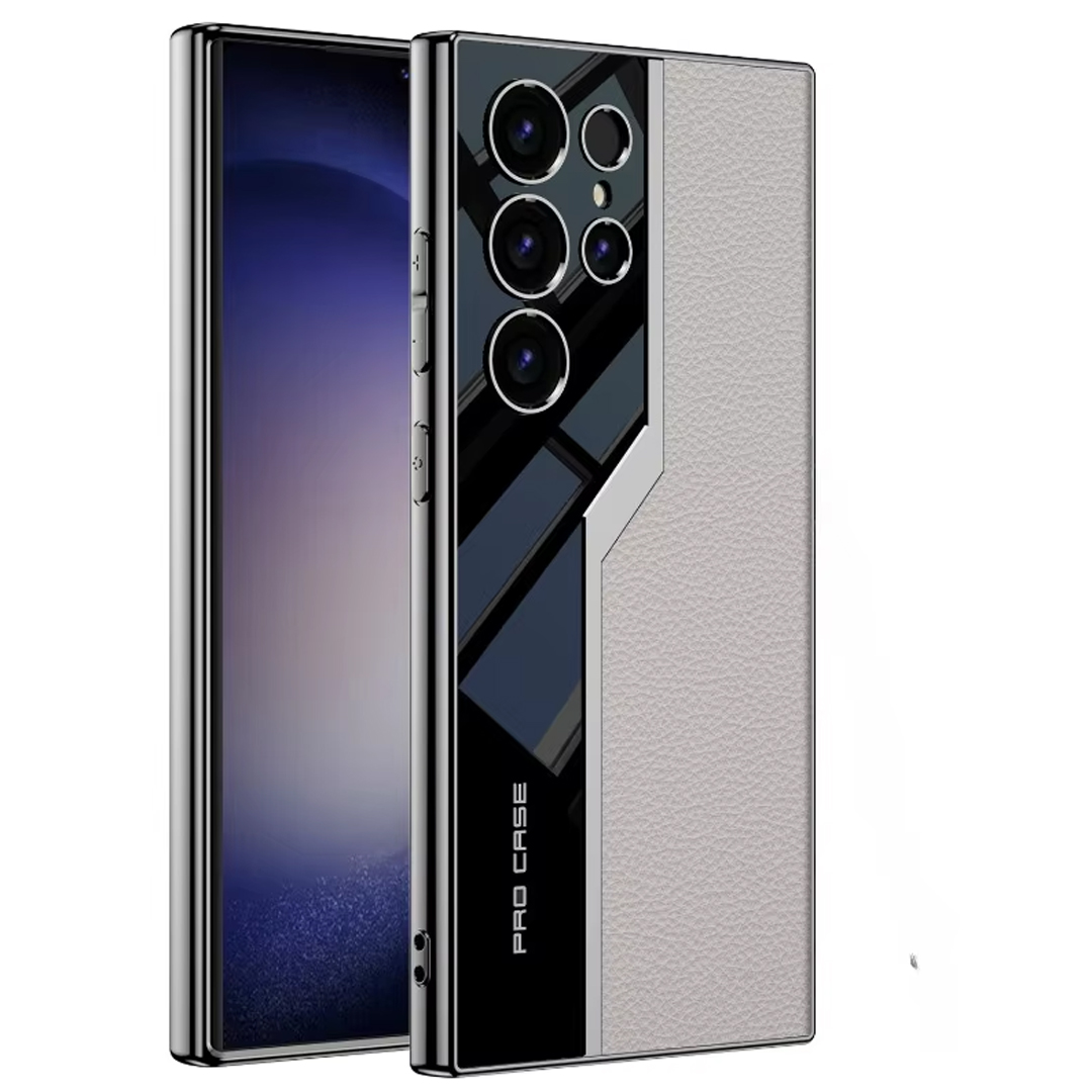 Hot sale G k k Brand Shockprof Electroplated Soft Leather case for Samsung S24 Ultra